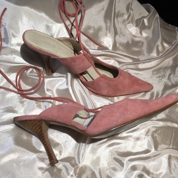 Colin Stuart pink suede heels - Picture 6 of 6